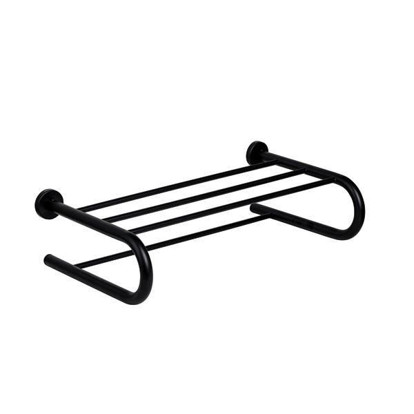 Hafele SETO Raflı Havluluk Yuvarlak Mat Siyah