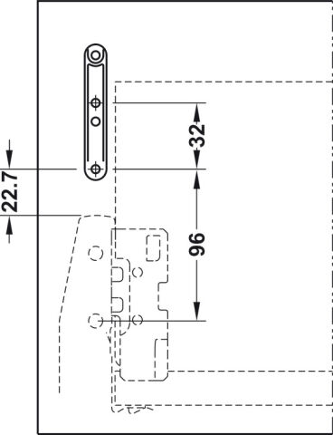Häfele Matrix Box P Plus - Panel tutucu Metalik antrasit 551.60.999