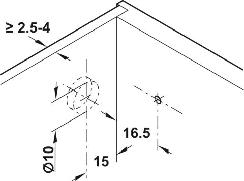 Häfele Arka panel bağlantı elemanı Vidalanarak montaj 260.02.790