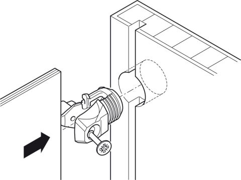 Häfele Arka panel bağlantı elemanı Ixconnect RPC S 15 mm Beyaz 260.09.765