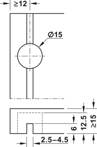 Häfele Arka panel bağlantı elemanı Ixconnect RPC S 15 mm Beyaz 260.09.765
