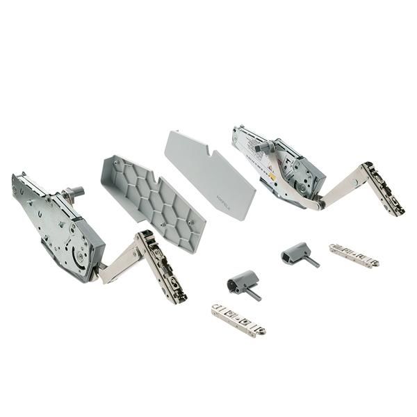 Hafele FREE SWING Eğimli Kalkar Makas Seti Gri S8 50-67cm