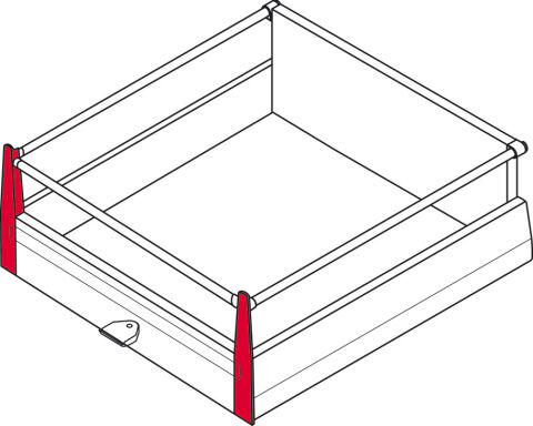 Häfele Moovit MX Panel tutucu İç çekmeli sistem için 185 mm Metalik antrasit Panel 551.61.391