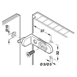Hafele Arka Panel Bağlantı Elemanı Ham - 260.13.240
