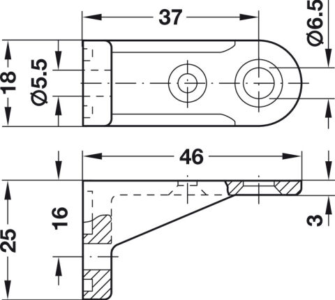 Häfele Arka panel bağlantı elemanı Arka panele Beyaz 260.13.721