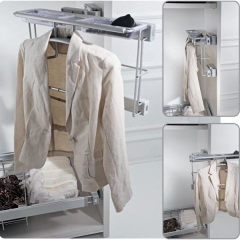 Hafele Vestiyer askısı raylı siyah 536mm