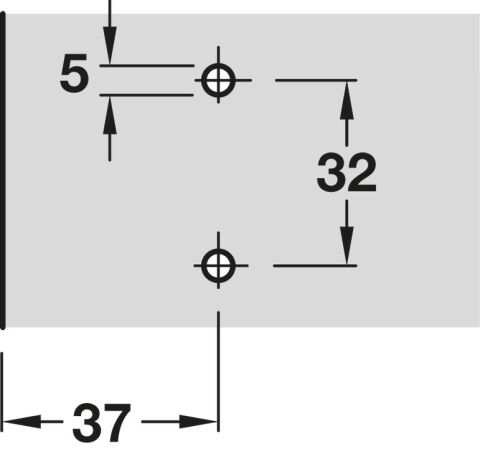 Hafele M310 Menteşe tabanı O5mm dübelli h2 - 311.71.888