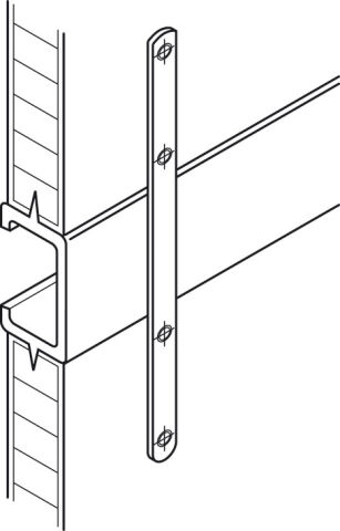 Häfele Bağlantı plakası 4 havşalı sabitleme delikli 190x19 mm Çinko kaplama 260.22.950