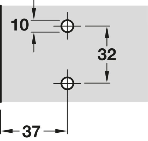 Hafele M310 Menteşe tabanı O10mm dübelli h2 - 311.71.890