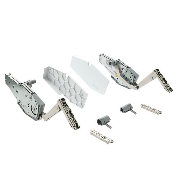 Hafele FREE SWING Eğimli Kalkar Makas Seti Beyaz S8 50-67cm