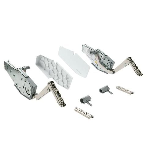 Hafele FREE SWING Eğimli Kalkar Makas Seti Beyaz S8 50-67cm