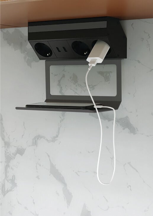 Priz Sistemi, Hafele POWER SHELF, 3 x Priz, 2 x USB-A