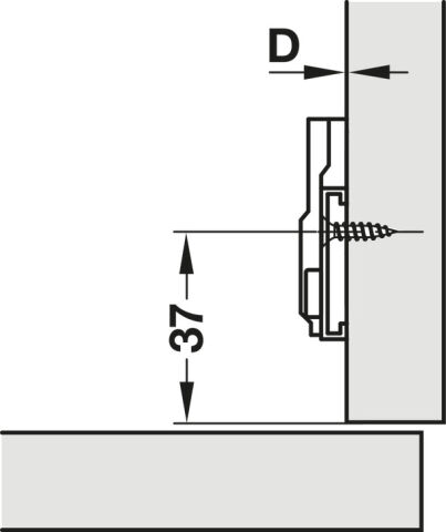 Hafele M310 Menteşe taban siyah eksantrik vd h0