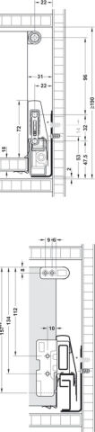 Häfele Matrix Box P Yuvarlak Bordürlü Çekmece Seti Antrasit 92x400 mm 35 kg 513.11.613