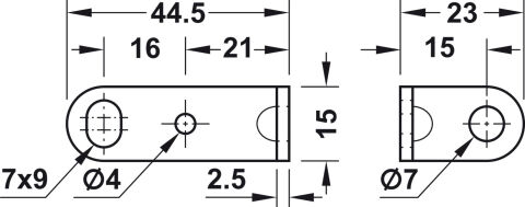 Häfele Vidalı köşebent Çelik çinko kaplama - 15 mm 260.54.961