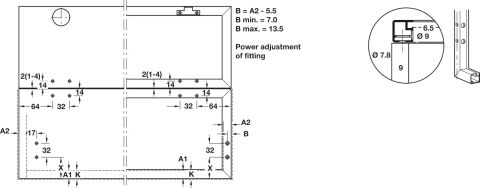 Häfele Adaptör 20 Mm Alüminyum Çerçeveli Düşer / Kalkar Nikel kaplama 372.37.044