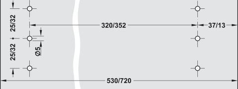 Çekmece rayları, Hafele Matrix Runner OC P45, ekstra
