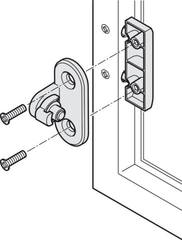Häfele Adaptör 20 Mm Alüminyum Çerçeveli Düşer / Kalkar Nikel kaplama 372.37.044