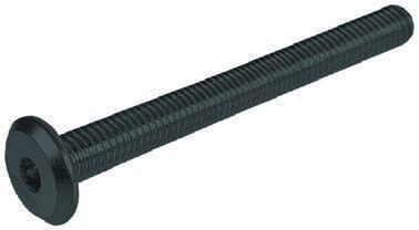 Hafele Yassı başlı vida mat siyah M6x15mm. - 264.71.315
