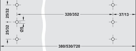 Çekmece rayları, Hafele Matrix Runner OC P35/45, ekstra