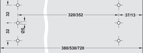 Çekmece rayları, Hafele Matrix Runner OC P35/45, ekstra