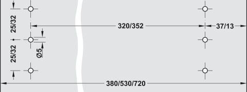 Çekmece rayları, Hafele Matrix Runner OC P35/45, ekstra