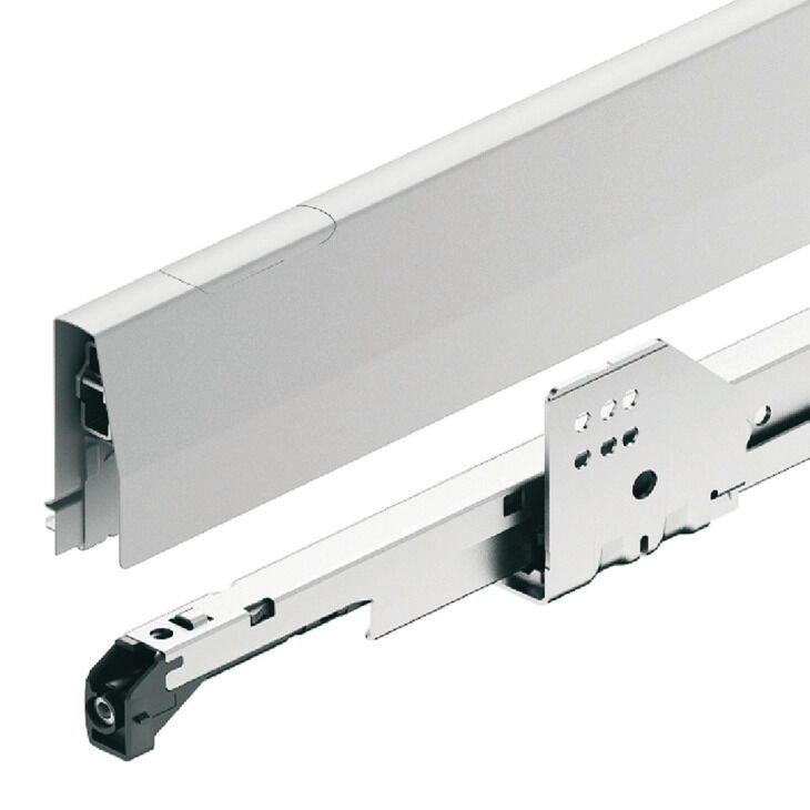 Häfele Matrix Box P Yuvarlak Bordürlü Çekmece Seti Açık Gri 92x450 mm Smuso 50 kg 551.77.504
