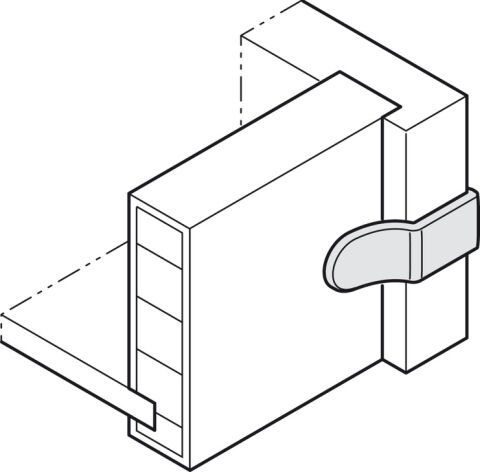 Häfele RPC D 5/24 Arka Panel Bağlantı Elemanı Plastik 5 mm Gri 262.11.116