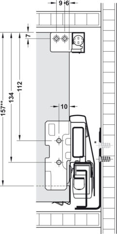 Häfele Matrix Box P Bordürlü Çekmece Seti Antrasit 92x400 mm Smuso 35 kg 513.12.603