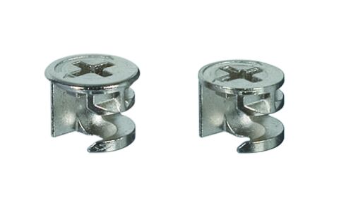 Häfele Minifix® 12 Bağlantı gövdesi Zamak sürgüsüz 12 mm Nikel kaplama PZ2, Düz Başlı 262.17.620