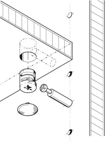 Häfele Minifix® 12 Bağlantı gövdesi Zamak sürgüsüz 12 mm Nikel kaplama PZ2, Düz Başlı 262.17.620