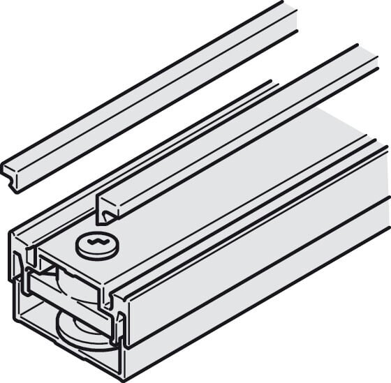 Hafele Slido D-Li11 wall comp.prof.sil.co. 2.6m
