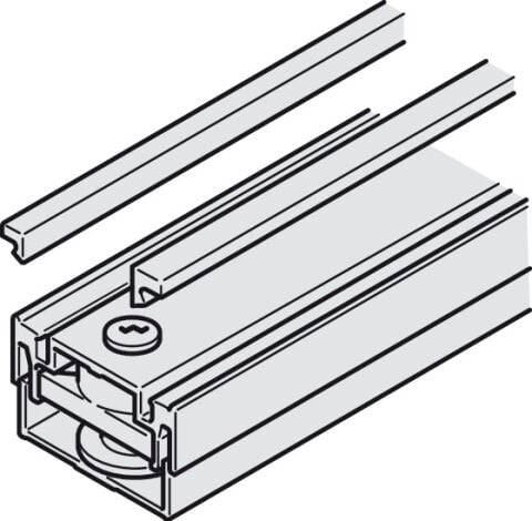 Hafele Slido D-Li11 wall comp.prof.sil.co. 2.6m