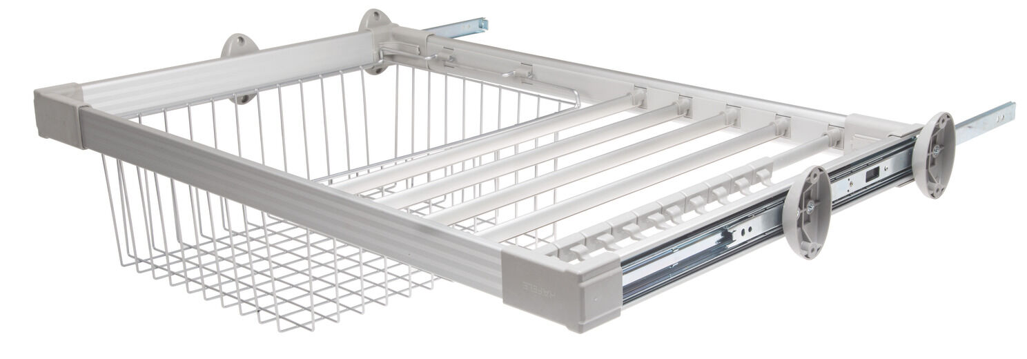 Häfele OPTIMA Pantolonluk Sepetli Gri Alüminyum 964 mm 155 mm Gri Mat 20 kg 806.15.923