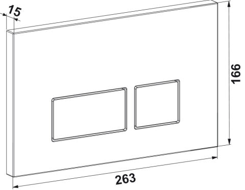 Häfele MATTO - Kumanda Paneli 263x166x15 mm Gri Mat 588.72.936