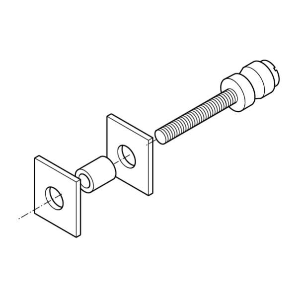 Hafele PH2145 Çekme Kapı Kolu Bağlantı Elemanı Çift Taraflı 52-69mm