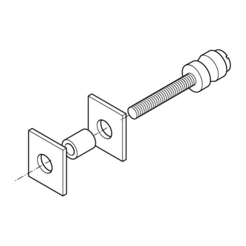 Hafele PH2145 Çekme Kapı Kolu Bağlantı Elemanı Çift Taraflı 52-69mm