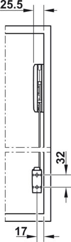 Häfele FREE FOLD Kalkar Katlanır Kapak Makası K5fo 960–1,010 mm 6,5–12,8 kg Gri 372.37.594