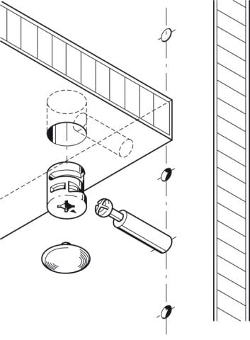 Häfele Bağlantı gövdesi Minifix® 15 Zamak sürgüsüz 15 mm Nikel kaplama 262.26.533