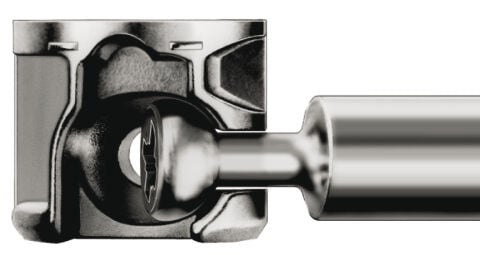 Häfele Minifix® 15 Bağlantı gövdesi Zamak sürgüsüz 15 mm Nikel kaplama 262.26.534