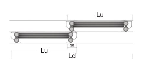 Hafele ADoor-18 handle prof, Gold mat, 2.7mt - 944.07.502