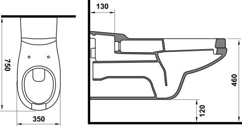 Asma Klozet, Hafele SENZA R75 - 588.96.430