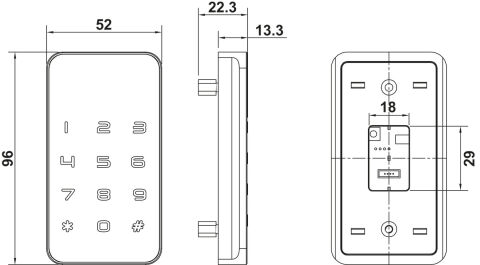 Elektronik Mobilya Kilitleri, Hafele EFL2610 - 231.98.646