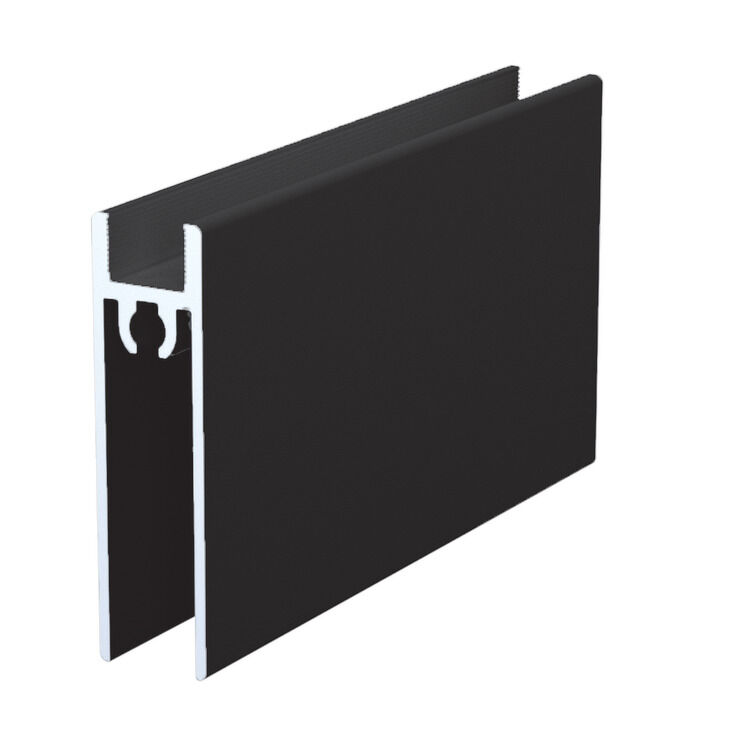 Hafele ADoor-10 bottom profile, Black mat, 3mt