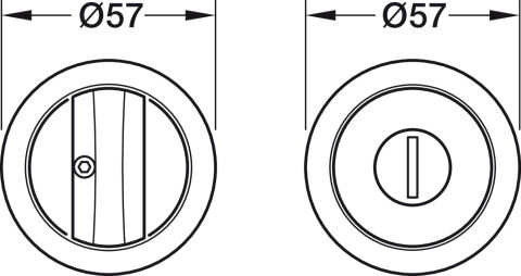 Hafele Sld.lock WC w/flush hdl.sat.50/R16 - 911.27.500