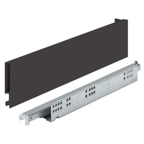 Hafele MATRIX BOX SLIM Çekmece Seti Bas-Aç Antrasit Vidalı 16/89mm/400mm 30kg