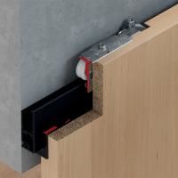 Hafele SLIDO D-Li41 Üst Taşıyıcı Ray ve Panel Siyah 2000mm
