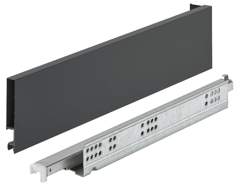 Häfele Matrix Box Slim A Synchro Çekmece seti çekmece 500 mm Antrasit dolap rayı: Çinko 552.21.575