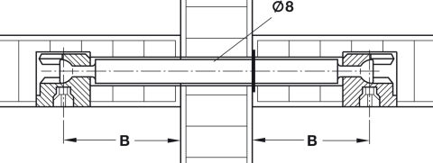 Häfele Çift uçlu cıvata Ixconnect Minifix 15 Çinko kaplama 262.28.811
