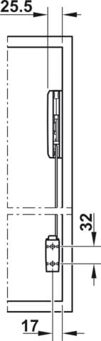 Häfele FREE FOLD Kalkar Katlanır Kapak Makası I6fo 840–910 mm 10–20 kg Beyaz 372.37.775